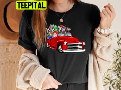 Fall Red Truck Horror Stitch Halloween Trending Unisex Shirt