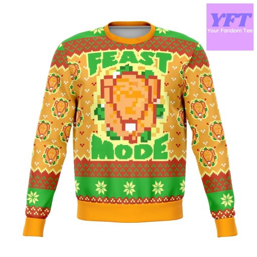 Feast Mode Dank Meme 2022 Design 3d Ugly Christmas Sweater