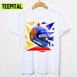 Fernando Alonso’s Helmet Formula 1 Car Racing F1 Unisex T-Shirt