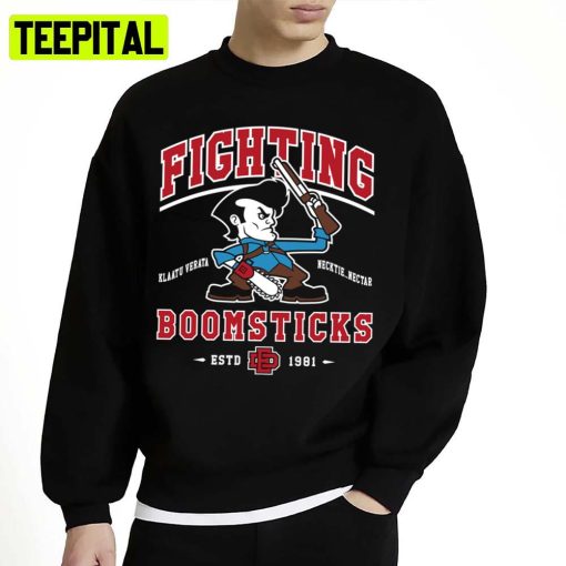 Fighting Boomsticks Evil Dead Horror College Mascot Unisex Sweatshirt