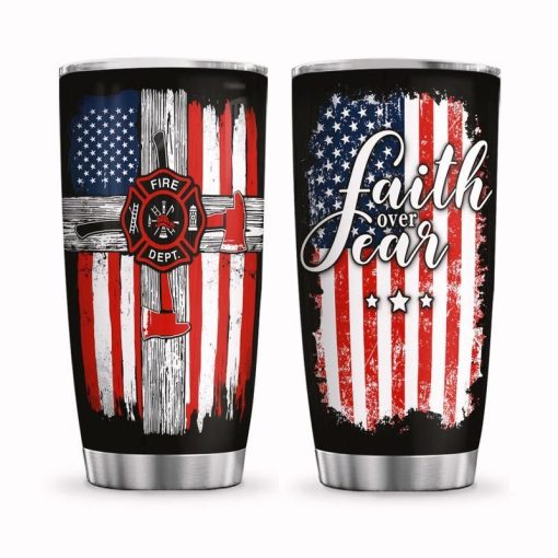 Firefighter Faith Stainless Steel Cup