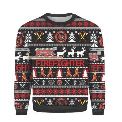 Firefighter Ugly Christmas 3D Sweatshirt