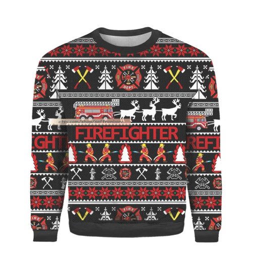 Firefighter Ugly Christmas 3D Sweatshirt