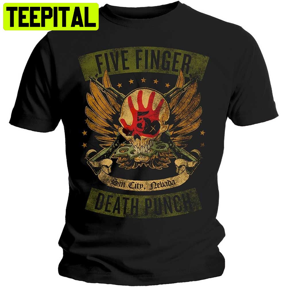 Five Finger Death Punch Sin City Nevada Trending Unisex Shirt