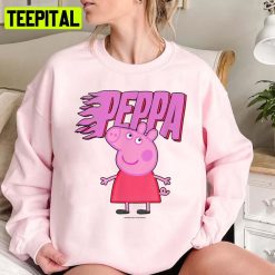 Flame Logo Funny Pig Design Unisex Sweatshirt