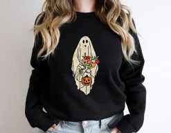 Floral Ghost Halloween Sweatshirt