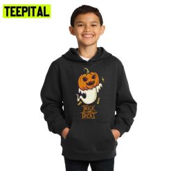 Flying Pumpkin Trick Or Treat Halloween Illustration Hoodie