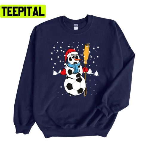 Football Soccer Football Snowman Christmas Unisex Sweatshirt