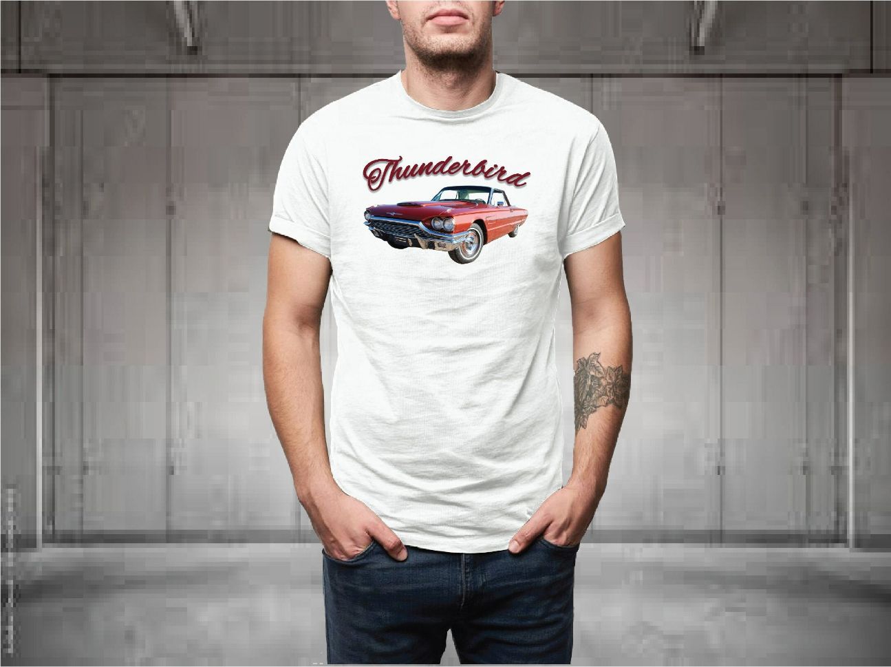 Ford Thunderbird Retro Custom Car T-Shirt