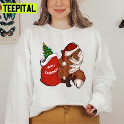 Fox Is Coming To Town Santa Animated Art Christmas Unisex Sweatshirt