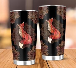 Fox Mandala Stainless Steel Cup