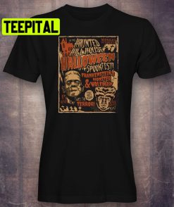 Frankensteins Monster Meets Wolfman Halloween Trending Unisex Shirt