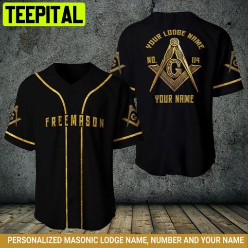 Freemason Baseball Jersey, Custom Logde All Over Printed Trending Baseball Jersey