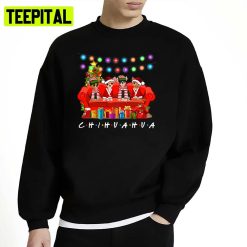 Friends Chihuahua Animated Art Merry Christmas Unisex Sweatshirt