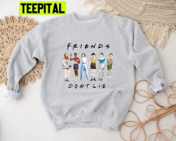 Friends Don’t Lie Stranger Things 4 Characters Cartoon Art Trending Unisex Shirt