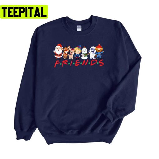 Friends Santa Rudolph Snowman Family Xmas Unisex Sweatshirt