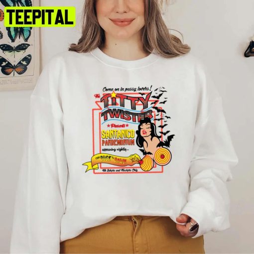 From Dusk Till Dawn Flyer White Halloween Graphic Unisex Sweatshirt