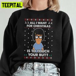 Funny Bob’s Burger Christmas Knit Pattern Ugly Unisex Sweatshirt