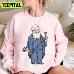 Funny Chibi Art Alexander Graham Bell Unisex Sweatshirt