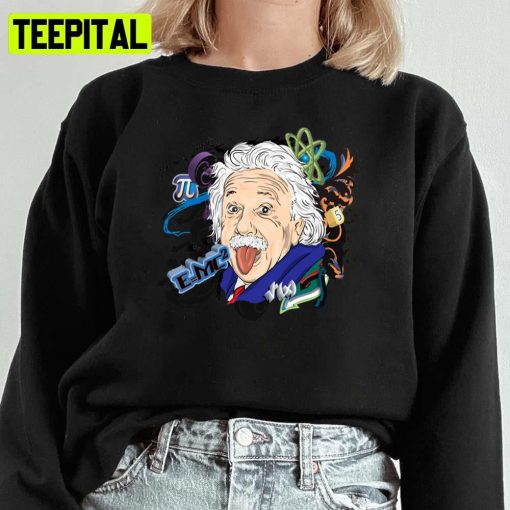 Funny Crazy Scientist Albert Einstein Unisex Sweatshirt