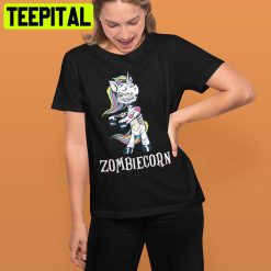 Funny Dabbing Zombiecorn Zombie Unicorn Easy Lazy Halloween Trending Unisex Shirt