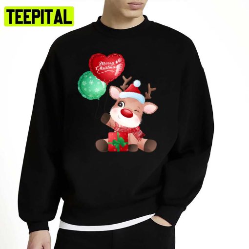 Funny Deer Christmas Design Xmas Merry Christmas Unisex Sweatshirt