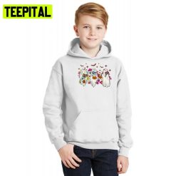 Funny Ghosts Costume Halloween Illustration Hoodie