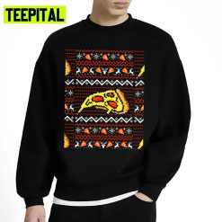 Funny Pizza Pattern Graphic Ugly Unisex Sweatshirt