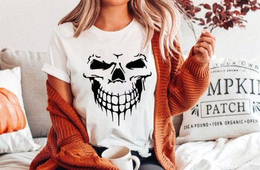 Funny Skulls Skeleton Goth Halloween Shirt