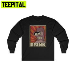 Futurama Bender Drinking Trending Unisex Shirt