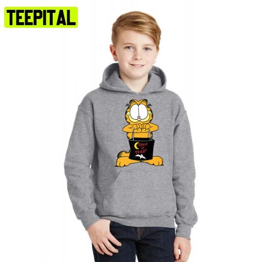 Garfield Cat Trick Or Treat Halloween Illustration Hoodie