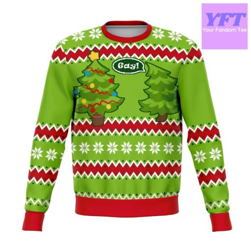 Gay Tree Funny Meme 2022 Design 3d Ugly Christmas Sweater