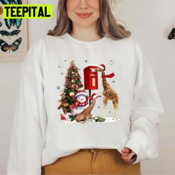 Giraffes Mailbox Snowman Christmas Unisex Sweatshirt