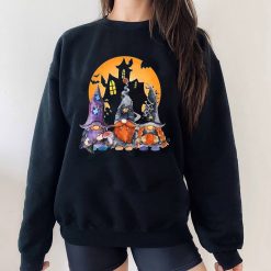 Gnome Three Gnome Funny Pumpkin Halloween Unisex Sweatshirt