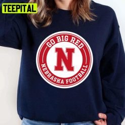 Go Big Red Nebraska Football Round Badge Unisex Sweatshirt