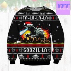 Godzilla Fa La La La La King Of Monster Godzilla Gojira 3d Ugly Christmas Sweater