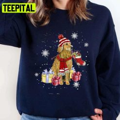 Golden Merry Christmas Animated Art Unisex Sweatshirt