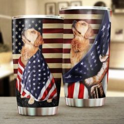 Golden Retriever American Patriot Stainless Steel Cup