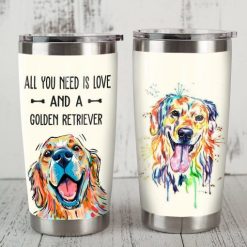 Golden Retriever Dog Stainless Steel Cup