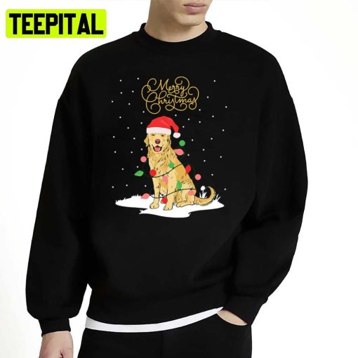 Golden Retriever Merry Christmas Xmas Unisex Sweatshirt