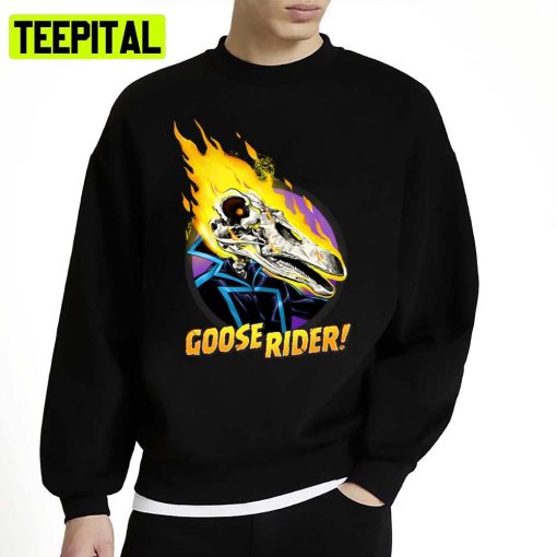 Goose Rider Halloween Illustration Unisex Sweatshirt