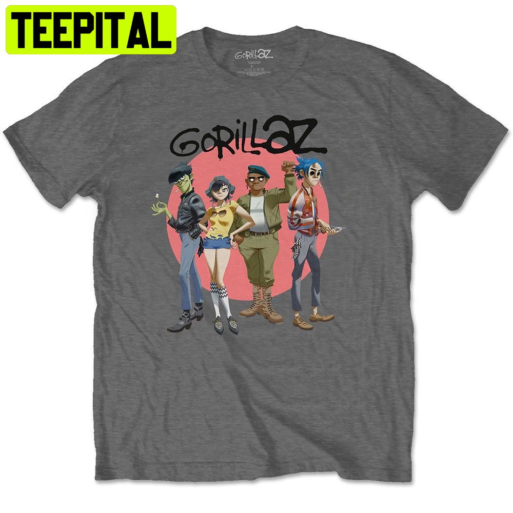 Gorillaz Group Circle Rise Trending Unisex Shirt