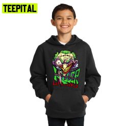 Graffitti Skateboard Style Angry Monster Halloween Illustration Hoodie