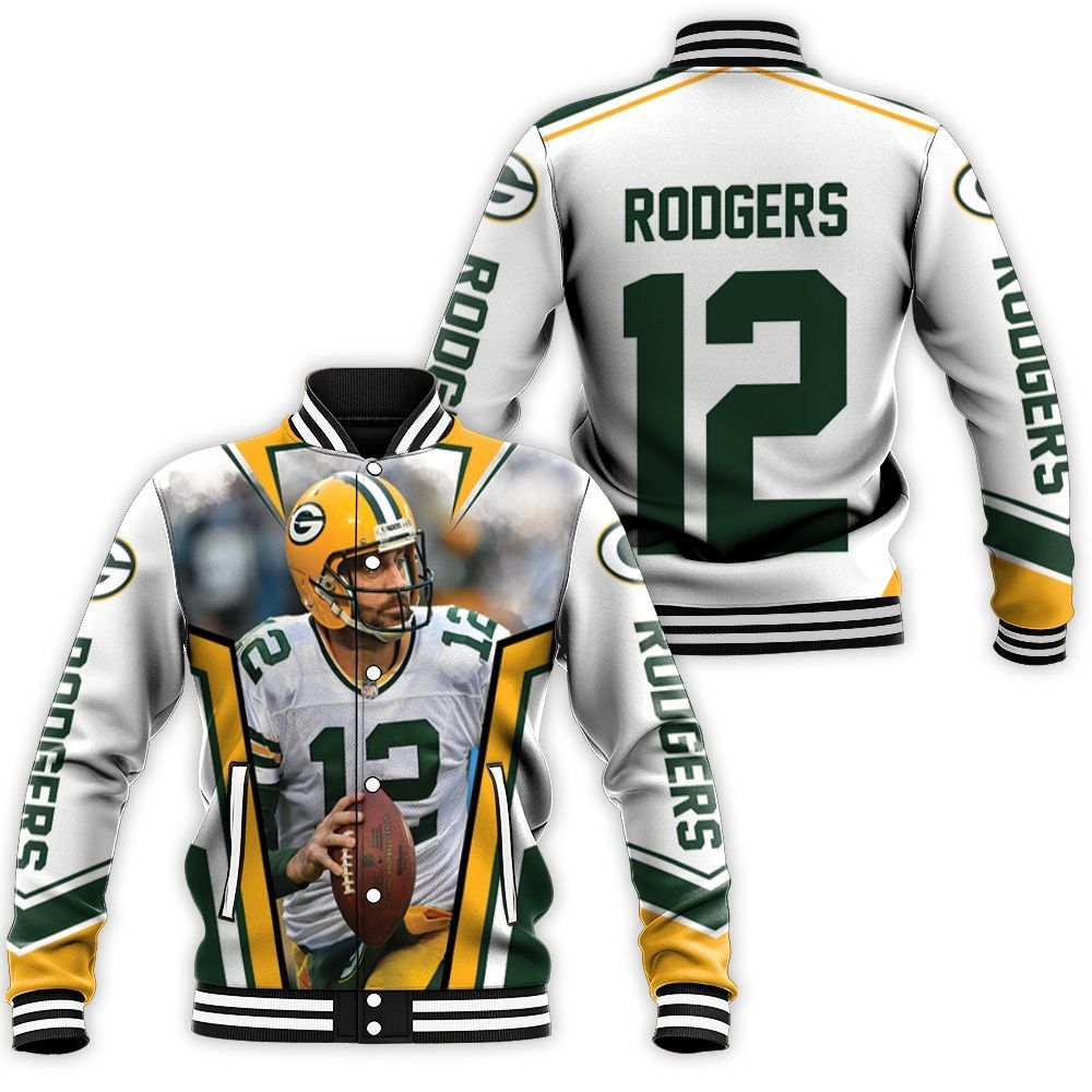 Aaron Rodgers Green Bay Packers For Fans Baseball Jacket – Teepital –  Everyday New Aesthetic Designs