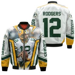 Green Bay Packer Aaron Rodgers Legend 12 Bomber Jacket