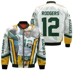 Green Bay Packer Aaron Rodgers Legendary Bomber Jacket