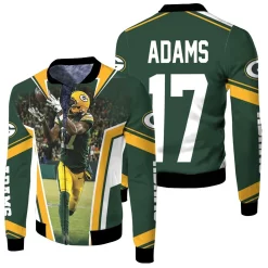 Green Bay Packer Davante Adams Legendary Fleece Bomber Jacket