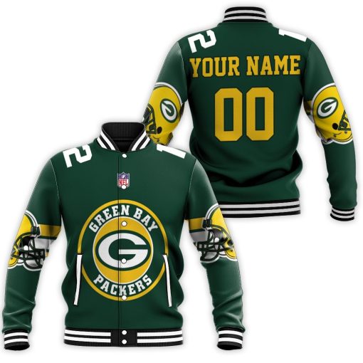 Green Bay Packers Aaron Rodgers 12 3d Personalized Baseball Jacket