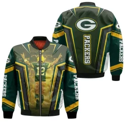 Green Bay Packers Aaron Rodgers 12 For Fans Bomber Jacket