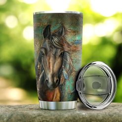 Green Horse Friend Stainless Steel Cup